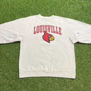 Bluza z okrągłym dekoltem Vintage University of Louisville Champion Size Medium M Cardinals Kentucky NCAA College Basketball Pull Over Lata 90. Lata 90.