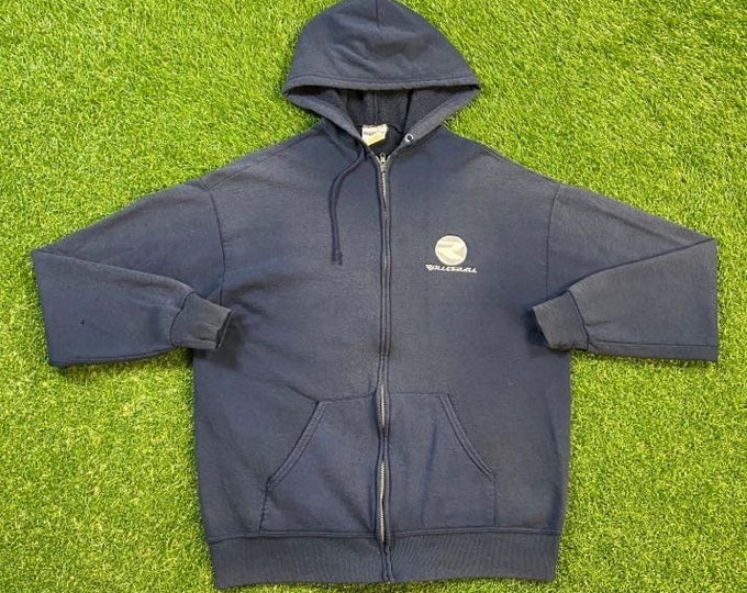 Vintage Rollerball Hoodie Sweatshirt Jerzees Size Large L Quality 1990's Oversized Comfy Great Fit Original 90s Pull Over