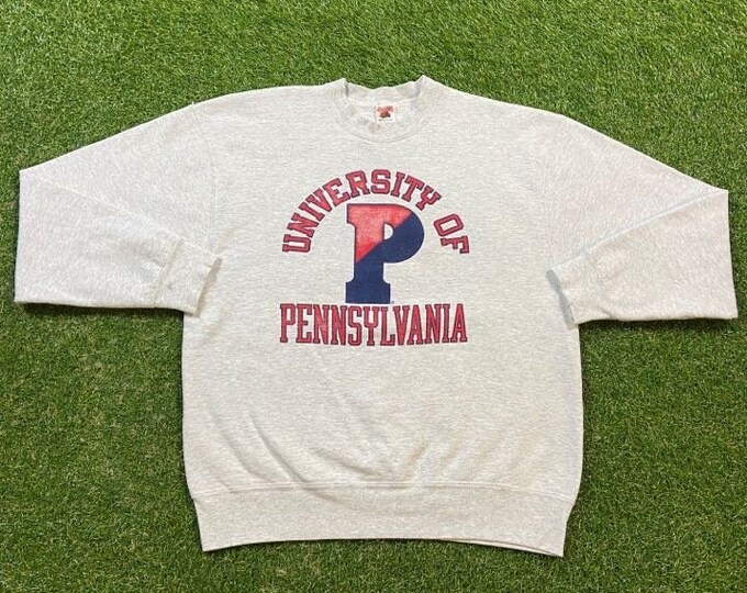 Vintage Penn State University Crewneck Sweatshirt Fruit of the Loom Made USA Size Large L NCAA College Football Nittany Lions Pull Over 90s