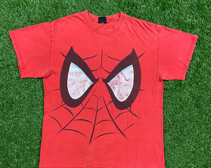 Vintage Spider-Man T Shirt Tee Marvel Comics Avengers Peter Parker Size Small Super Hero Mega 1990s 90s
