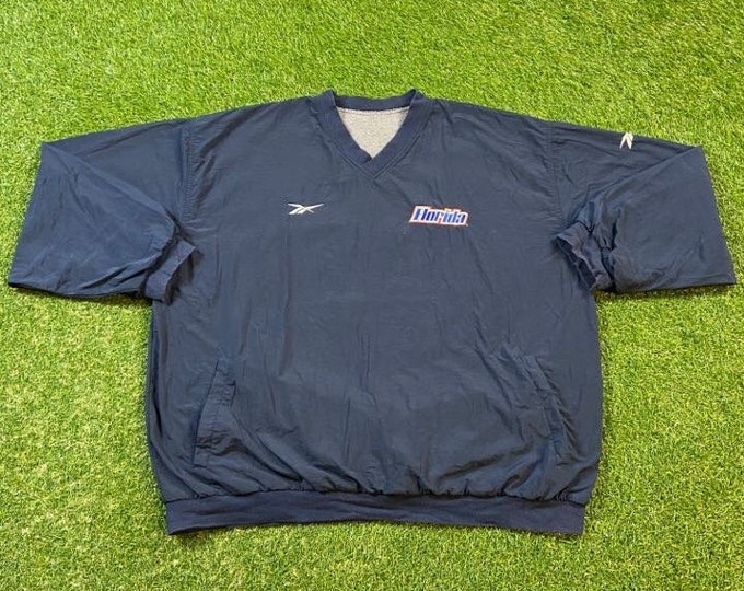 Vintage University of Florida Gators Reversible Windbreaker Jacket Reebok Size XXL UF NCAA College Football Gainesville Light Rain 1990s 90s