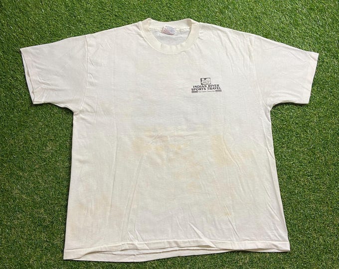 Vintage Indian River Sports Travel T Shirt Tee Made USA Size Xtra Large XL Dallas Cowboys NFL Football 1990s 90s