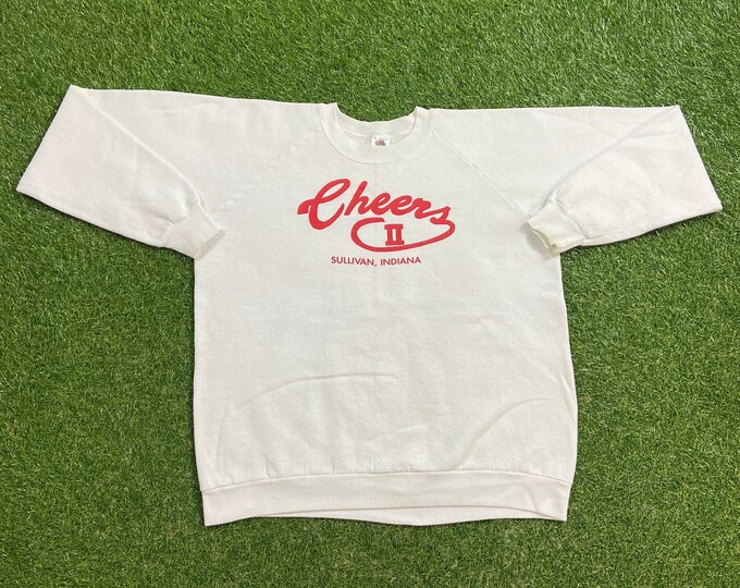 Vintage Cheers II Crewneck Sweatshirt Size Xtra Large XL Sullivan Indiana Quality 1990s Oversized Great Fit Made USA Original 90s Tv