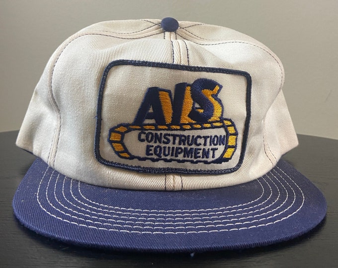 Vintage AIS Snapback Hat OSFA Construction Equipment 1970s 70s K Brand