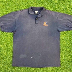 Vintage Syracuse University Polo Shirt Anvil Size Xtra Large XL New York Orangemen NCAA College Basketball Ny