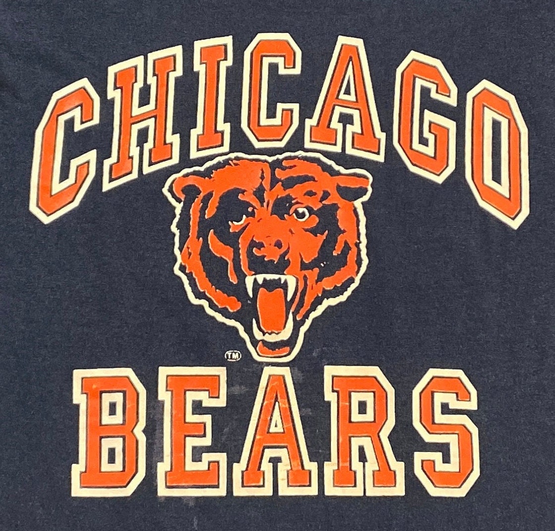 Vintage Chicago Bears T Shirt Tee Logo 7 Made USA Size Small S -   Singapore