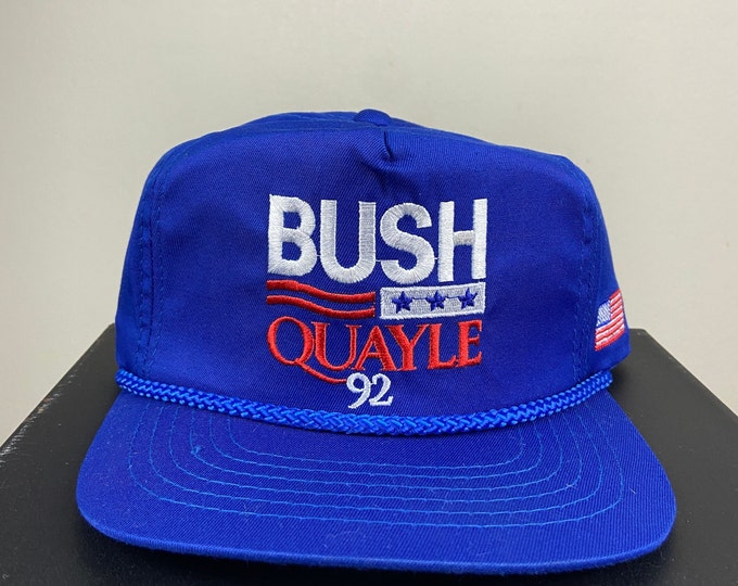 Vintage Bush Quayle 92 Snapback Youngan Headwear Made USA OSFA Former USA President 1990s 90s