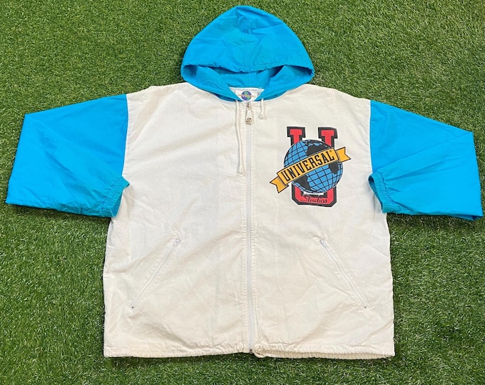 Vintage Universal Studios Florida Jacket Size Large L Rare Orlando FL Amusement Park Theme 1990s 90s