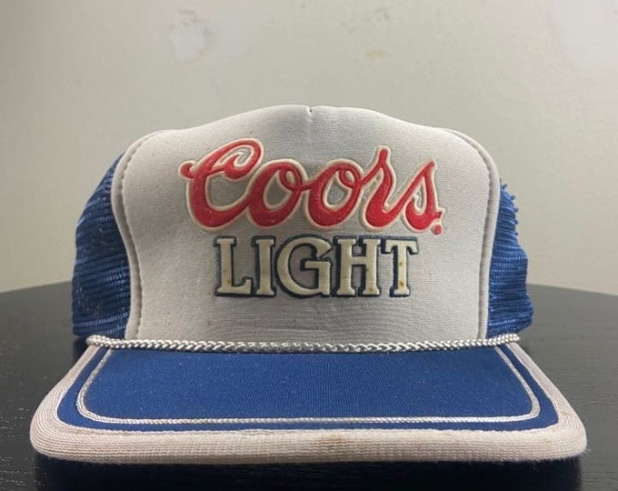 Vintage Coors Light Beer Snapback Hat OSFA Coors Brewing Company Colorado Drink Alcohol 1980s 80s
