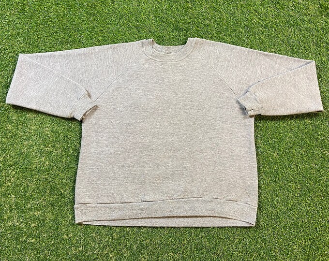 Vintage Plain Gray Crewneck Sweatshirt Dickies Made USA Size Xtra Large Quality 1990s Comfy Great Fit Original 90s Pull Over Rayon Tri Blend