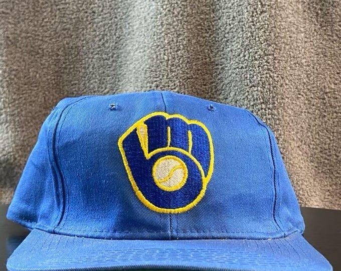 Vintage Milwaukee Brewers Snapback Hat OSFA MLB Baseball National League Wisconsin 1990s 90s