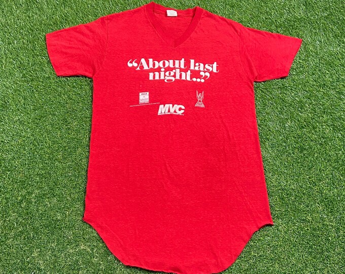 Vintage About Last Night T Shirt Tee Made USA Size Large L Romantic Comedy Drama 1986 Film Movie Promo 1980s 80s