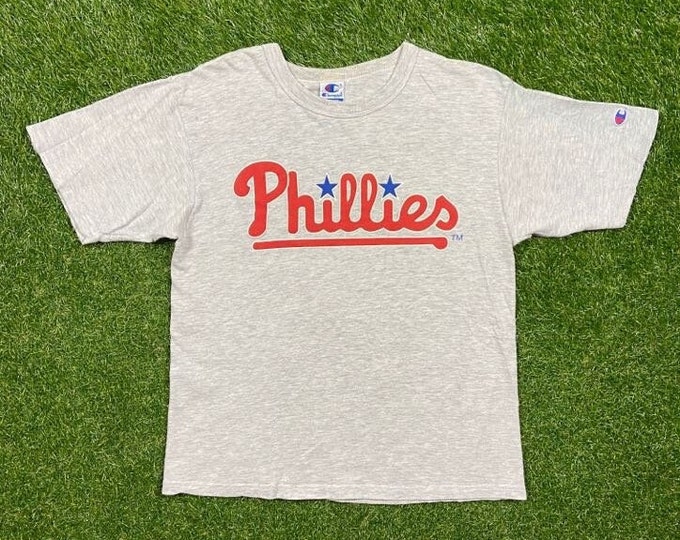 Vintage Philadelphia Phillies T Shirt Tee Champion Size Medium M MLB Baseball Philly Pennsylvania 1990s 90s