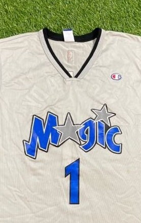 Vintage Tracy Mcgrady 1 Orlando Magic Jersey Champion Size 48 