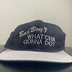 Chapéu vintage Bad Boys Snapback OSFA Will Smith Comédia Filme de 1995 Promoção dos anos 1990 e 90