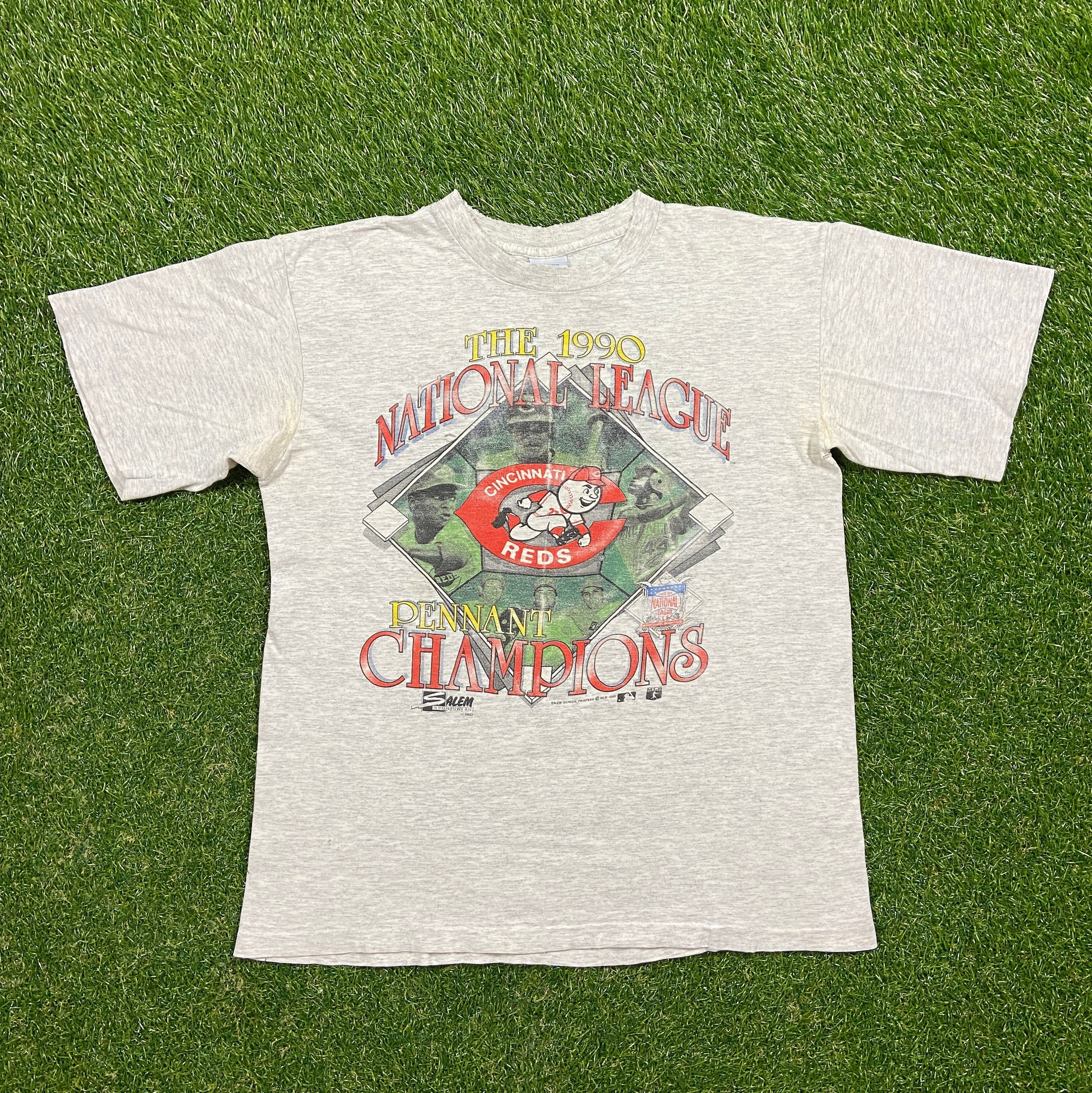 Vintage Cincinnati Reds 1990 World Champions T Shirt Tee 