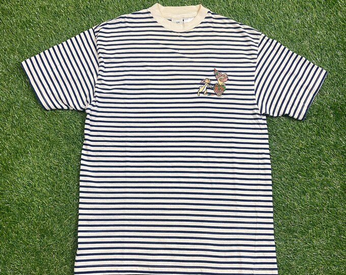 Vintage Winnie The Pooh Striped T Shirt Tee Size Xtra Large XL Walt Disney Classic Cartoon Mickey Mouse Pooh 1990s 90s