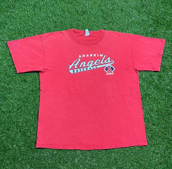 Vintage Anaheim Angels T Shirt Tee Majestic Size Xtra Large XL 