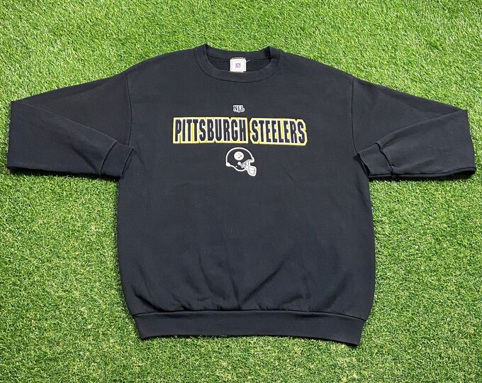 Vintage Pittsburgh Steelers Crewneck Sweatshirt Size Large L NFL Football Pennsylvania 1990s 90s Pull Over Oversized