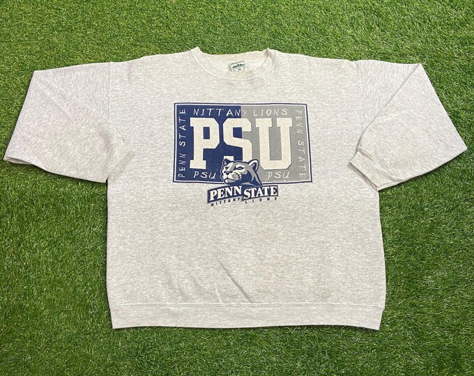 Vintage Penn State University Nittany Lions Crewneck Sweatshirt Made USA Size Xtra Large XL NCAA College Football Pennsylvania 1990s 90s
