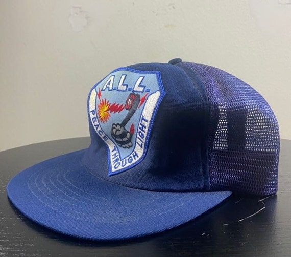 Vintage All Peace Through Light Snapback Hat Made… - image 4