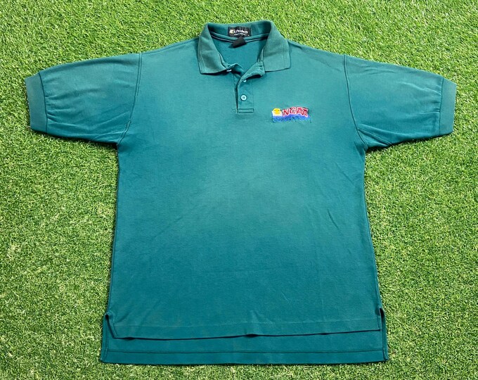 Vintage NCAA Championship Polo Shirt Made USA Size Large L Basketball College Final Four March Madness 1990s 90s