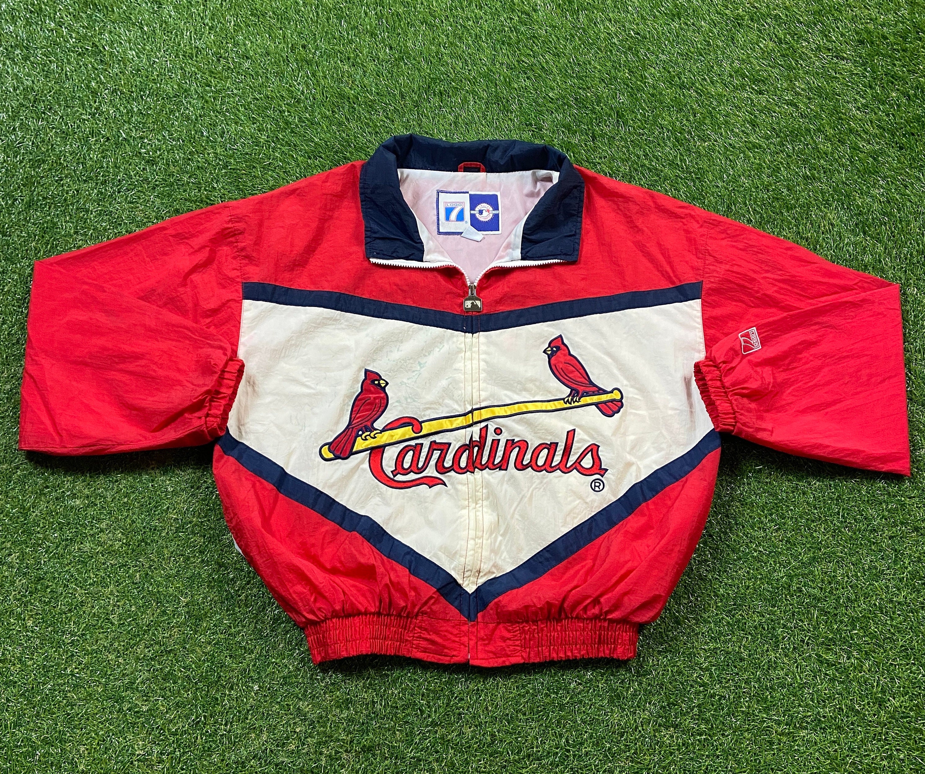 Vintage St Louis Cardinals Windbreaker Jacket Logo 7 Size -  Hong Kong