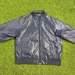 Vintage Izod Windbreaker Zip Up Jacket Size Large L Members Only Light Rain Coat 1990s 90s