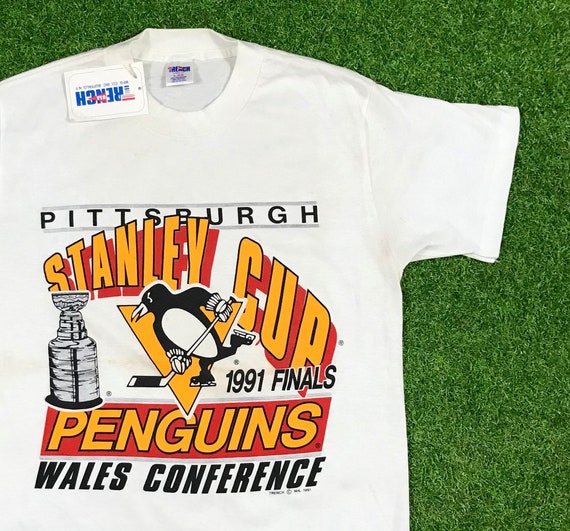 Vintage Pittsburgh Penguins Shirt 1991 Stanley Cup Champion Medium Single  Stitch
