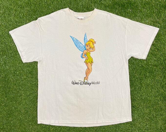 Vintage Tinkerbell T Shirt Tee Walt Disney World Size XXL 2XL Peter Pan Magic Kingdom Mickey Mouse 1990s 90s