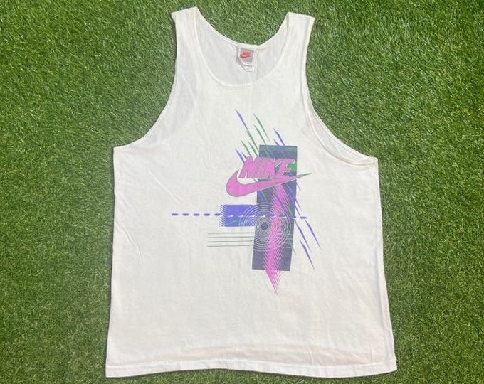 Vintage Nik Tank Top T Shirt Made USA Size Xtra Large XL Just Do It Classic 1990s 90s