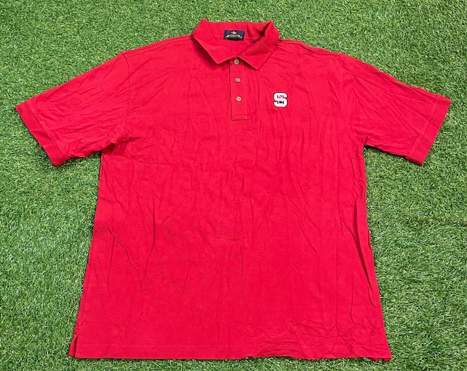 Vintage Stanford University Polo Shirt Size Xtra Large XL California NCAA College Football Champion Classic 1990s 90s