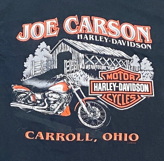 Harley Davidson Realsteel Joe Carson ロンT Vintage Harley Davidson Joe Carson Long Sleeve T Shirt Tee Made