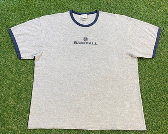 Vintage Nike baseboll T-shirt storlek Xtra Large XL Air Jordan Just Do It Rare 1990-talet 90-talets sportkläder stort tryck Swoosh Jordan