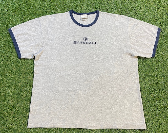 Vintage Nike Baseball T Shirt Tee Size Xtra Large XL Air Jordan Just Do It Rare 1990s 90s Sportswear Big Print Swoosh Jordan