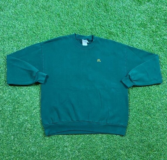 LegacyVintage99 Vintage Mcdonald's Crewneck Sweatshirt Jerzees Made USA Size Xtra Large XL Classic Fast Food Burgers and Fries Pull Over Oversized