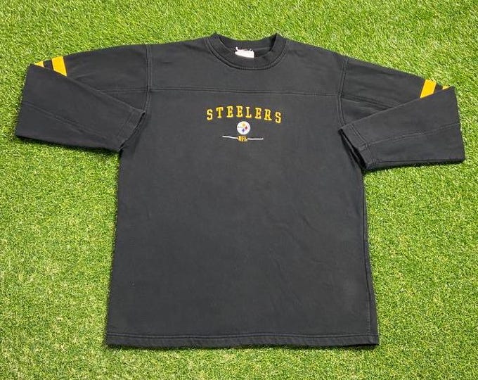 Vintage Pittsburgh Steelers Crewneck Sweatshirt Size Medium M NFL Football Pennsylvania 1990s 90s Pull Over Oversized