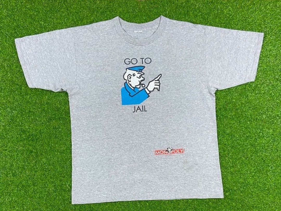 Vintage Monopoly Go to Jail Graphic Tee T Shirt Size Xtra - Etsy