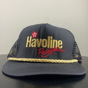 Vintage Texaco Havoline Racing Snapback Hat Cap Made USA OSFA NASCAR Racing Daytona 500 1990s 90s