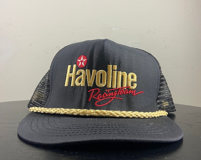 Vintage Texaco Havoline Racing Snapback Hat Cap Made USA OSFA NASCAR Racing Daytona 500 1990s 90s