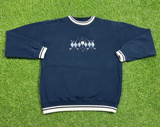 Vintage Golf Crewneck Sweatshirt Size Large L Masters Tournament US Open Masters Collection Tiger Woods Pull Over Oversized 1990s 90s