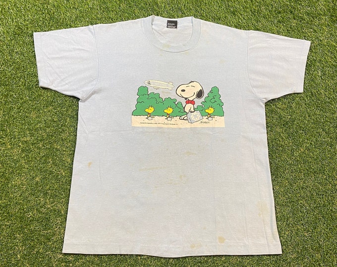 Vintage Snoopy T Shirt Tee Screen Stars Made USA Size Xtra Large XL Peanuts Charlie Brown Schulz 1980s 80s Classic Original