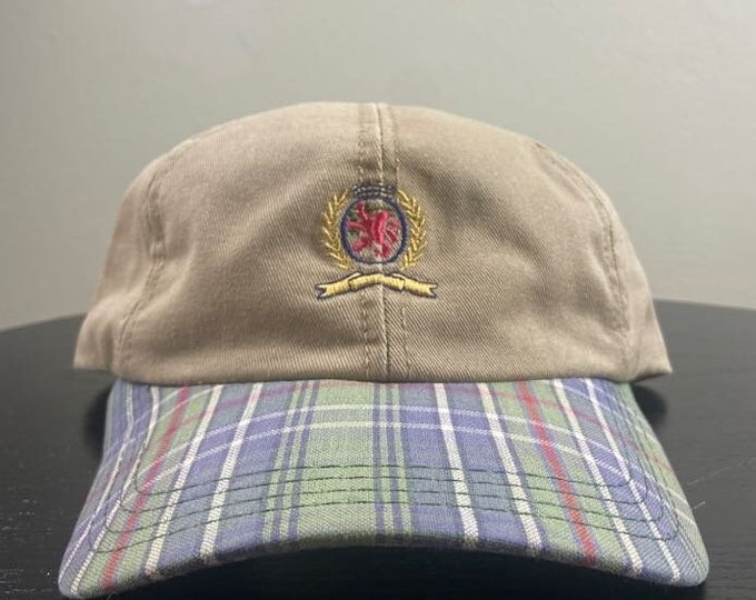 Vintage Tommy Hilfiger Snapback Hat Made USA OSFA Quality 90s Classic TH 1990s Big Flag Color Block Streetwear