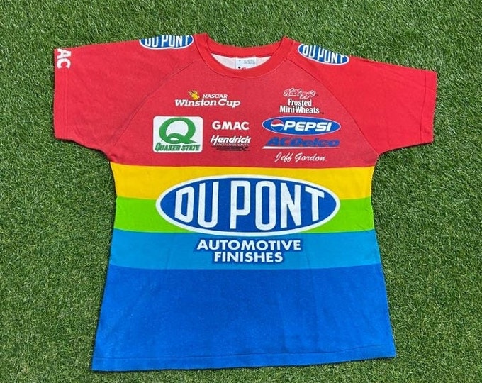 Vintage Jeff Gordon 24 T Shirt Tee Chase Authentics Made USA Size Medium M NASCAR Racing Daytona 500 Dale Earnhardt 1990s 90s
