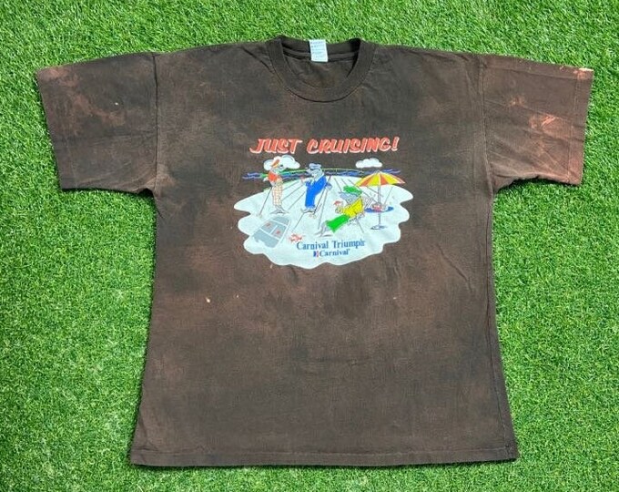 Vintage Carnival Cruise T Shirt Tee Sun Island Size Xtra Large XL Norwegian Cruise Line American Cruise Line Vacation 1990s 90s