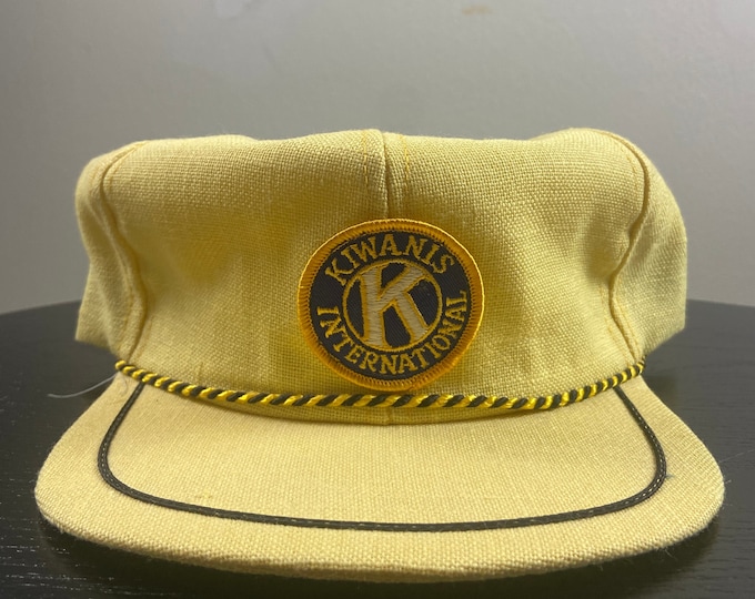 Vintage Kiwanis International Snapback Hat Made USA OSFA Non Profit Organization Service Club Classic Trucker Hat Rare Cap 1980s 80s