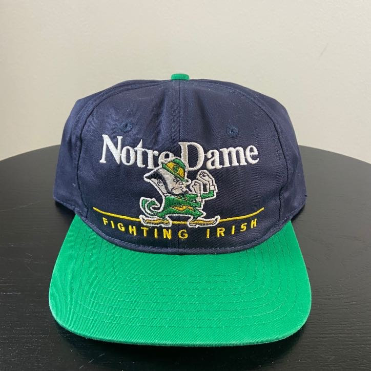 Vintage Notre Dame Snapback Hat Twins Enterprise Inc OSFA | Etsy