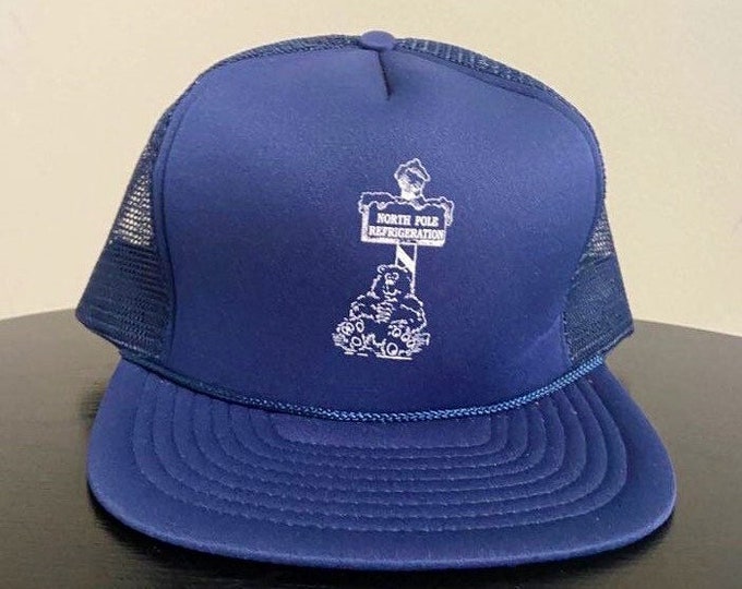 Vintage North Pole Refrigeration Snapback Hat San Sun OSFA Residential & Commercial 1980s 80s