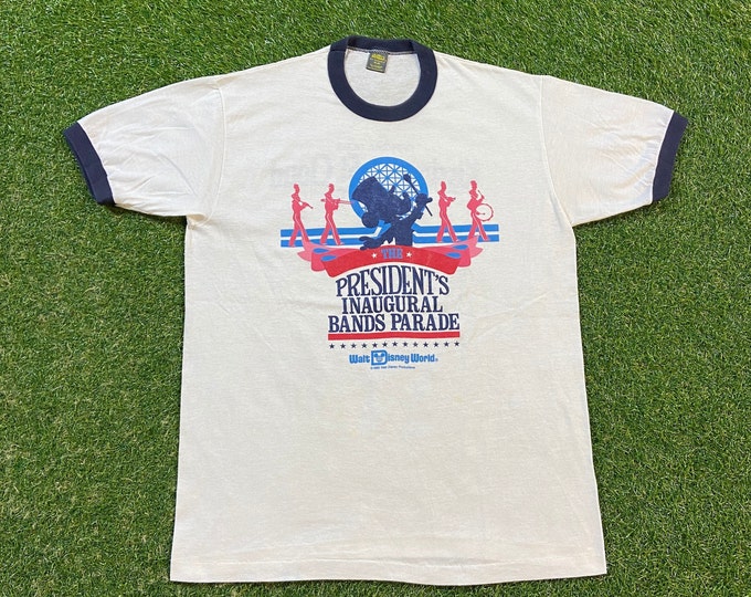 Vintage Presidents Inaugural Bands Parade T Shirt Tee Made USA Size Xtra Large XL Walt Disney World WDW Disneyland Mickey Mouse 1990s 90s