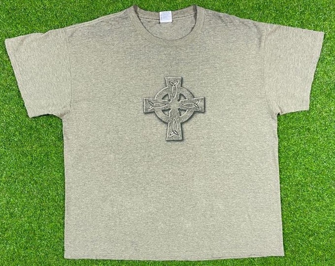 Vintage Cross T Shirt Tee Delta Xtra Large Jesus Church Sunday Service Salvation Praise 1990's 90's XL Christian God